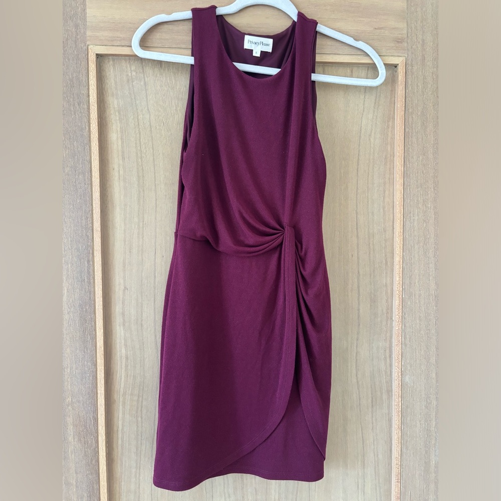 Privacy Please mini dress burgundy wine red sleeveless small s - like new